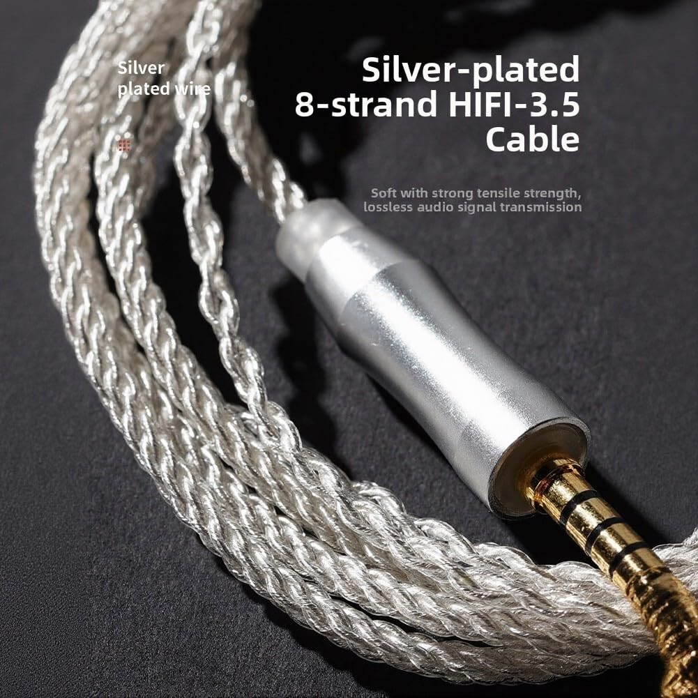 Cuffie in-ear, HiFi cablate con struttura in metallo per cavo MMCX, auricolari intercambiabili con microfono per musica, audiofili e pendolari