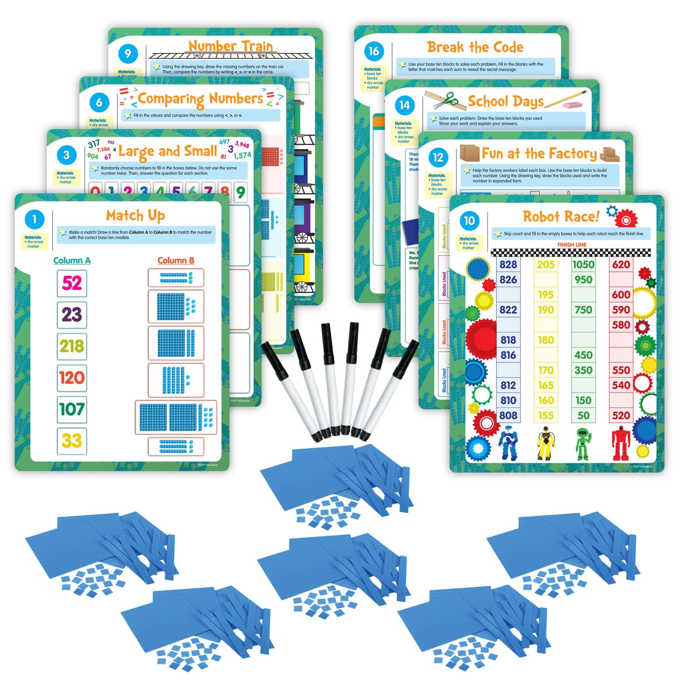 Hands-On Math Centers: Base Ten - Grade 2
