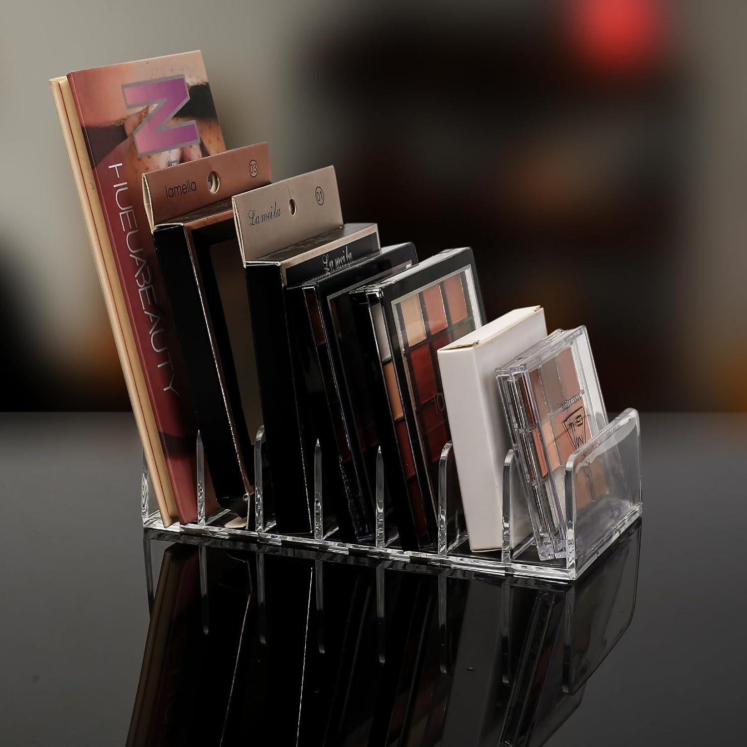 2 Pcs Eyeshadow Palette Organiser, Acrylic Makeup Organiser Plate Pallets, Cosmetic Storage Make Up Organiser, Plastic Acrylic Makeup Organizer with7 Divided for Vanity Bathroom Organiser Storage 7 71+icdrB+uL. AC SL1500