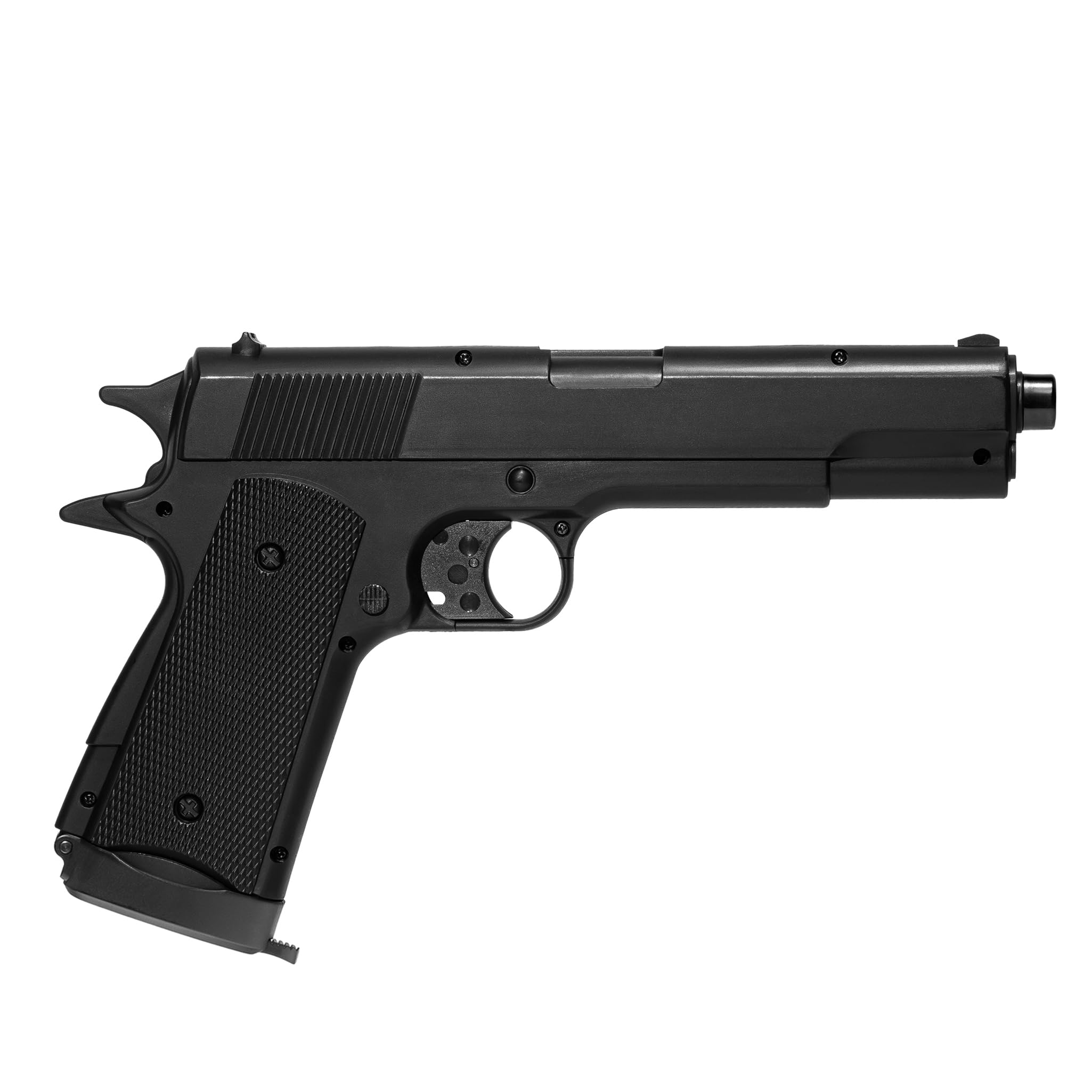 Pistola Softair 1911, Bundle Completo: Pistola a Pallini, 5 bombolette Co2, 1000 Pallini 6mm - Airsoft, Pistole Softair, colore nero, potenza 0,9 joule