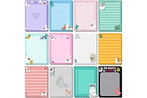12-Piece Llama Sticky Notepads: The Ideal Organizational Tool for Drama-Free To-Dos