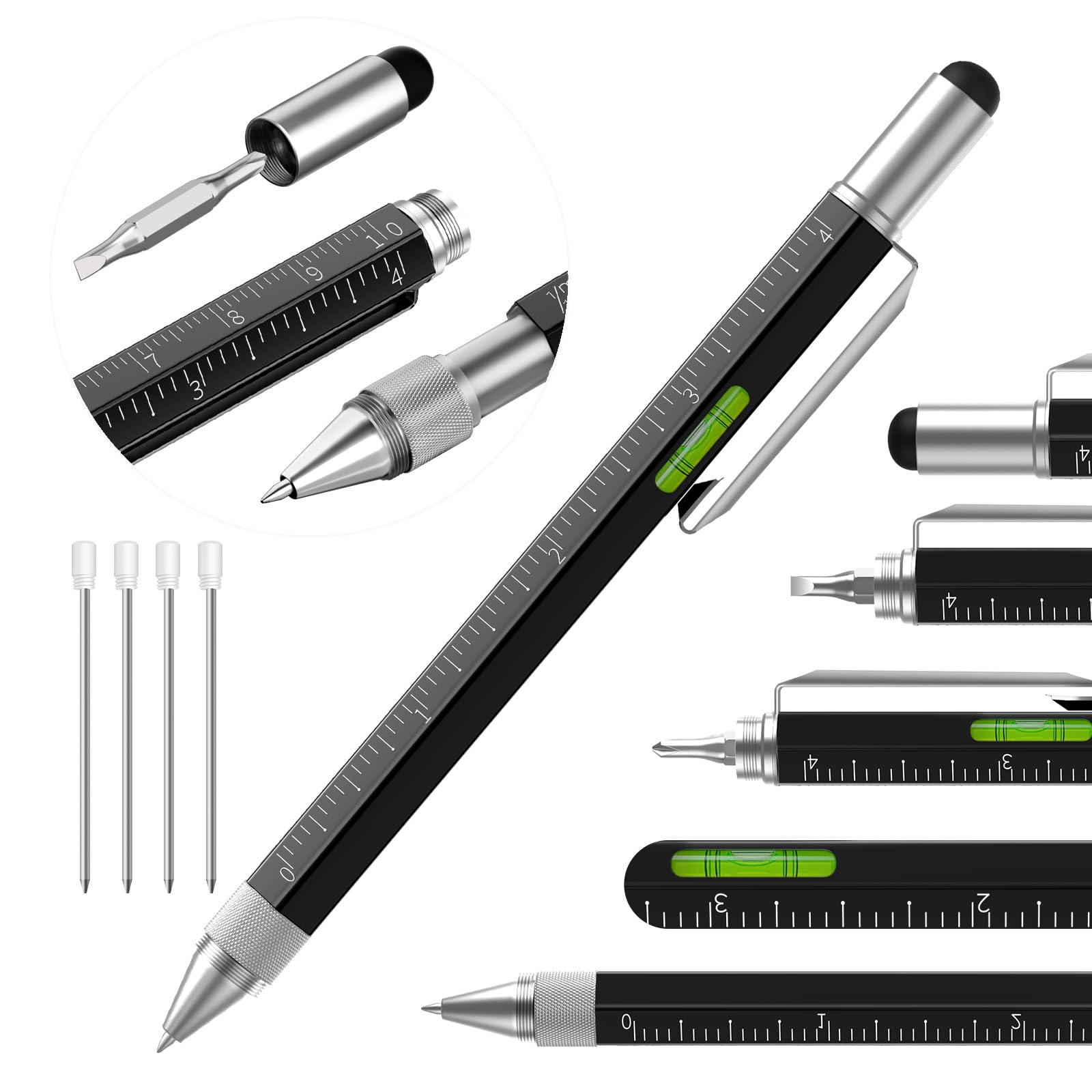 Pen Gifts for Men Women, Huhoo Cool Gadgets Tools Multi Tech Pen for Men, Personalized Gifts for Dad or Him, Funny Gift for Christmas, Father's Day, Valentines or Birthdays