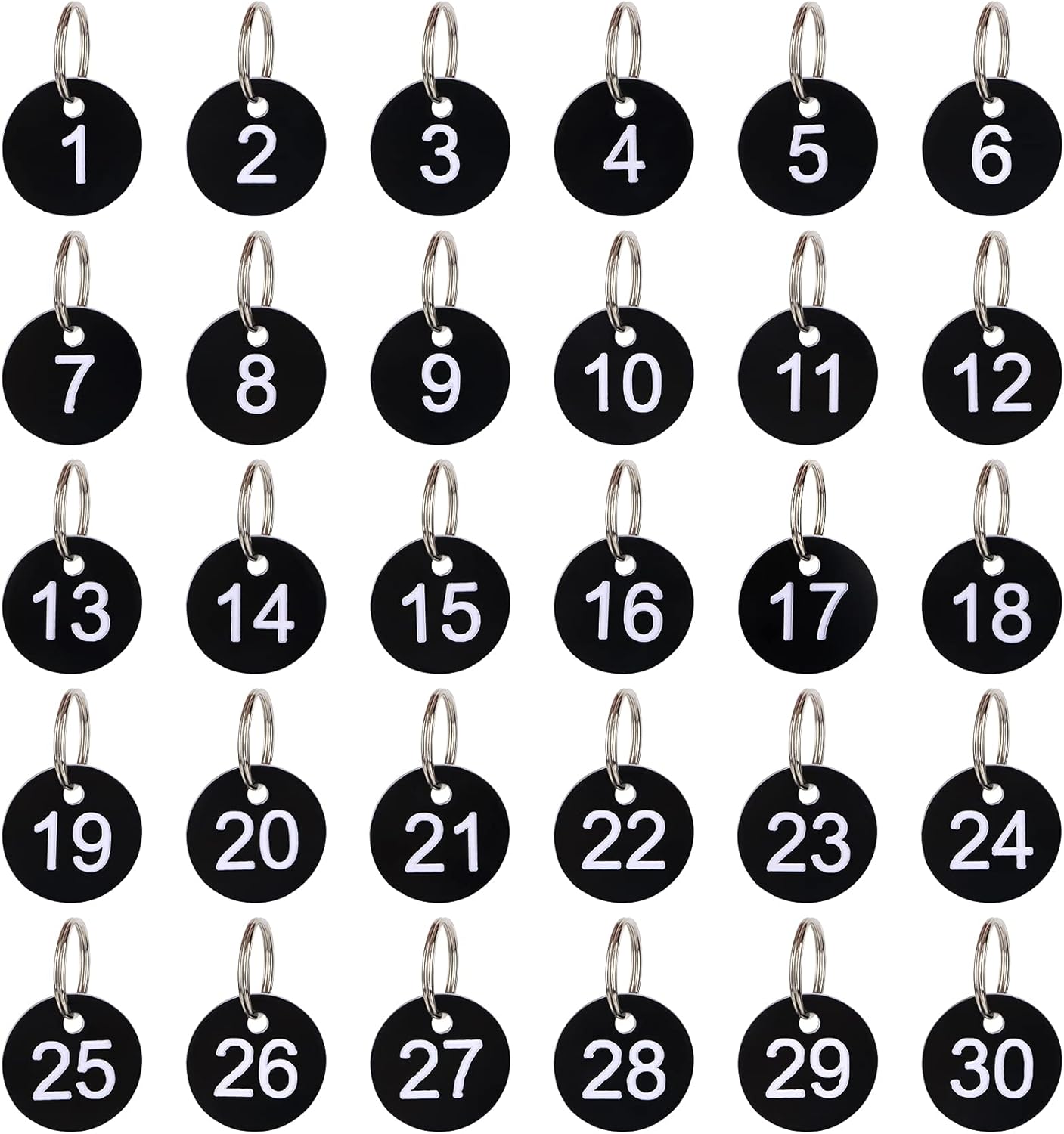Number Key Tags 130, Dedoot 30 Pack 35mm Round Tags