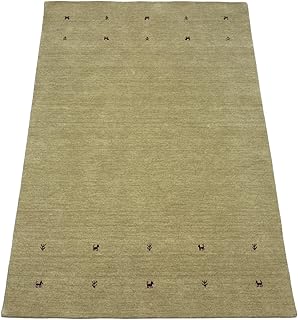 Gabbeh Beige Teppich 100% Wolle Handgewebt Orientteppich Loom Lori (200 x 250 cm, Beige T3)