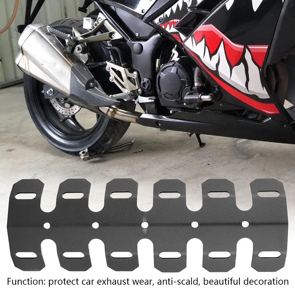 Protezione Per Scarico Moto Universale In Silicone, Copertura Anticalore E Anticollisione, Colore Nero (o Giallo), Con Fascette