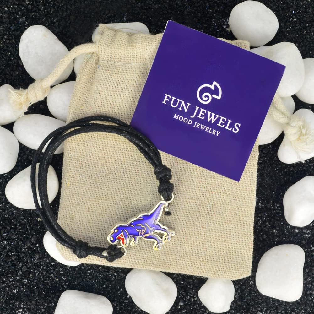 Handmade T-Rex Dinosaur Charm Color Change Mood Bracelet For Boys Girls Dino Jewelry - Image 7