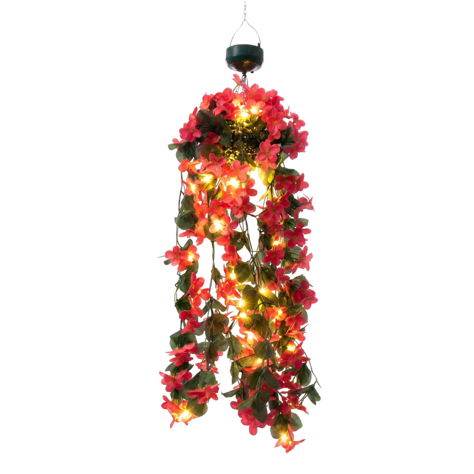 Streetwize 30 & Led Warm White Solar Hanging Primrose Flowers & (Pink)