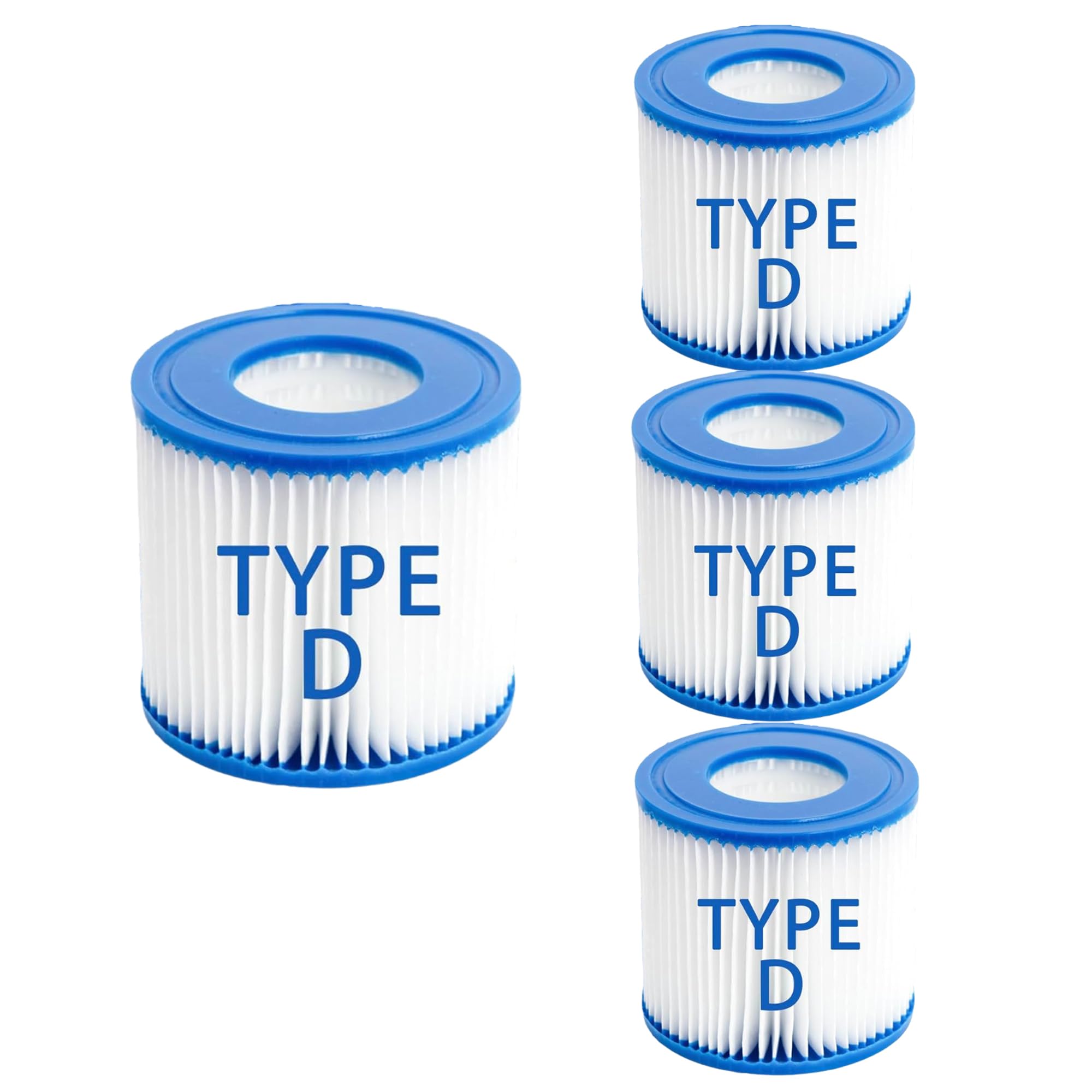Confezione da 4 cartucce filtro per piscina tipo D, cartuccia filtro di ricambio per pompa filtro per piscina da 300 galloni Easy Set fuori terra