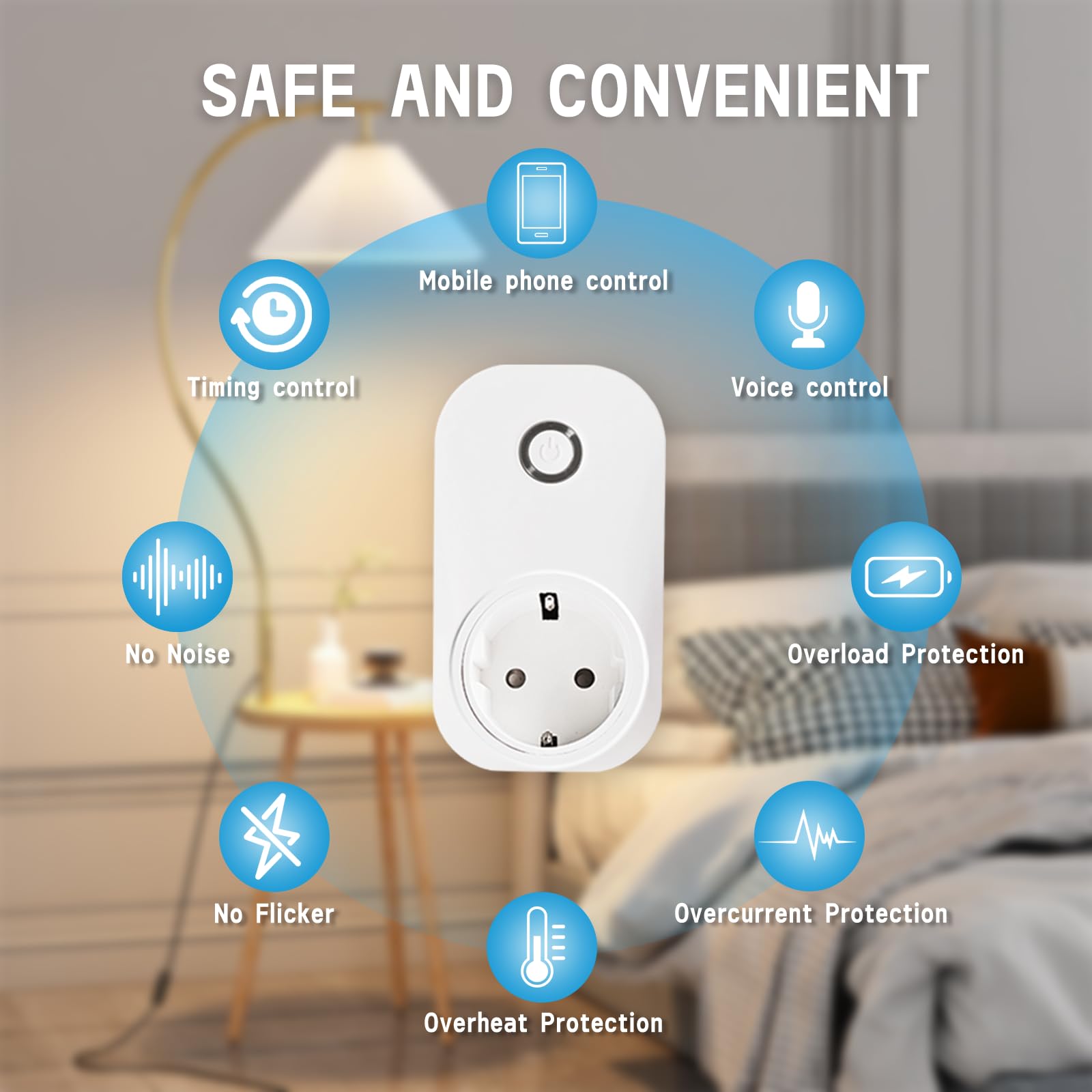 Presa intelligente Wi-Fi per dimmer | Controllo vocale e app | Compatibile con Smart Life|Nessun hub richiesto | Adatto per lampade LED dimmerabili esistenti