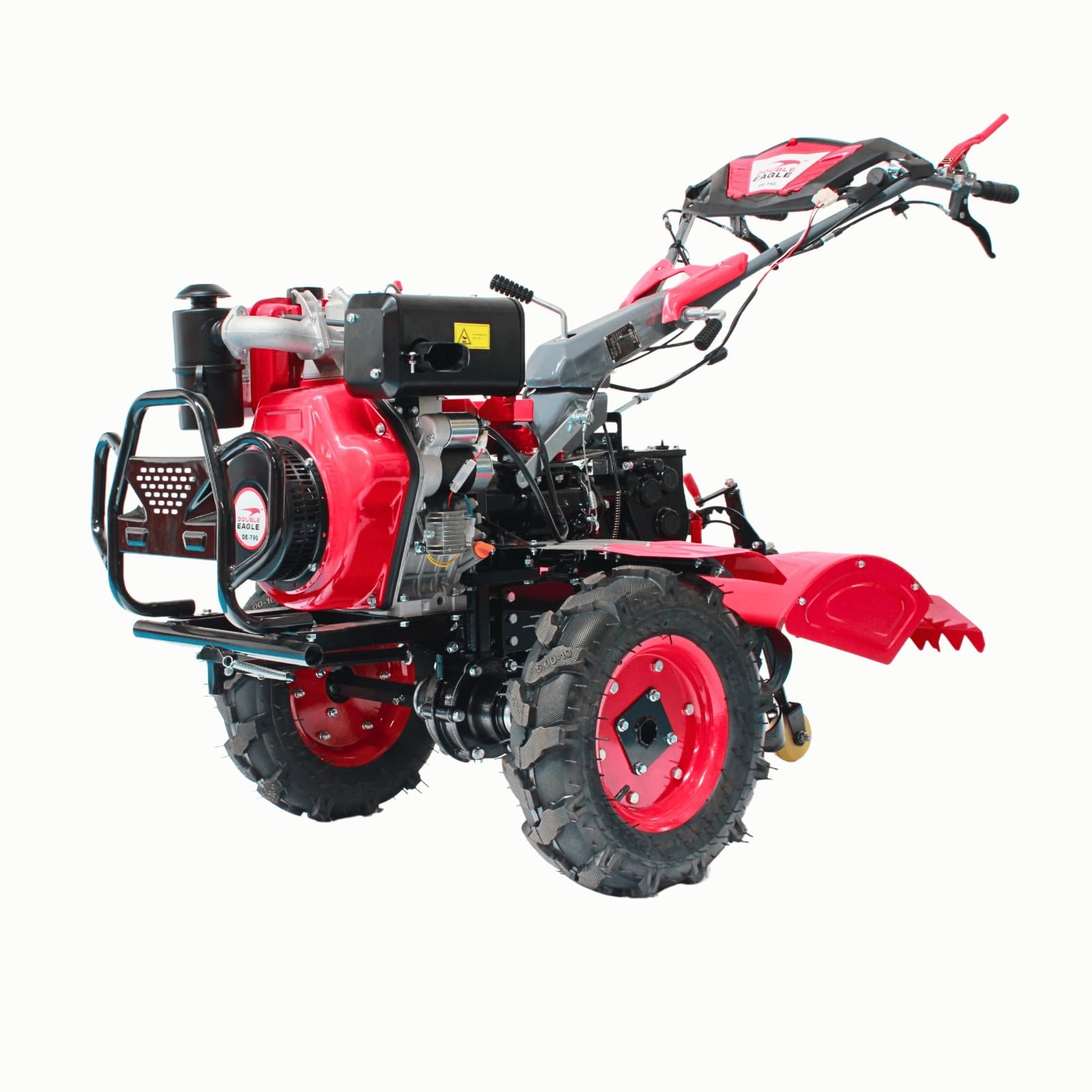 Double Eagle DE 790 Power Weeder | 9.5 HP Diesel Engine | Self Propelled PTO Operated Tiller | 4-Stroke Walk Behind Cultivator Machine | Heavy Duty Agriculture Weeding Machine-image-1