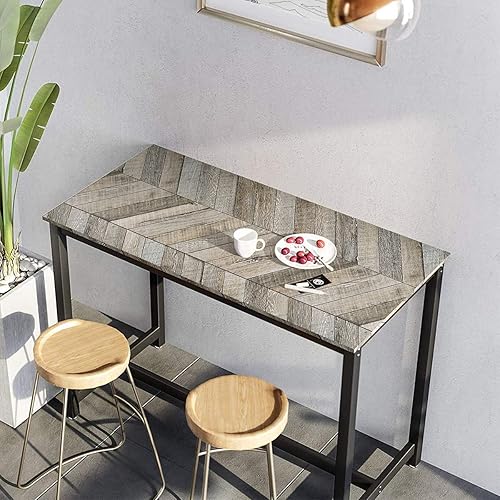 Miniatura 6 de Jeweluck Papel tapiz de madera de espiga para despegar y pegar de 17.7 x 393.7 pulgadas, papel tapiz de madera rústica, papel de contacto de madera