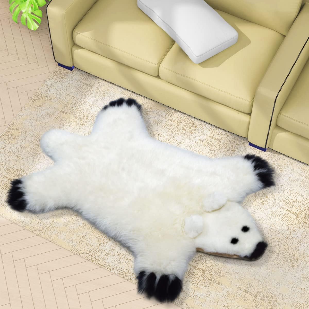 Amazon.com: Fur Accents Original Classic Bear Skin Rug with Head/Polar ...