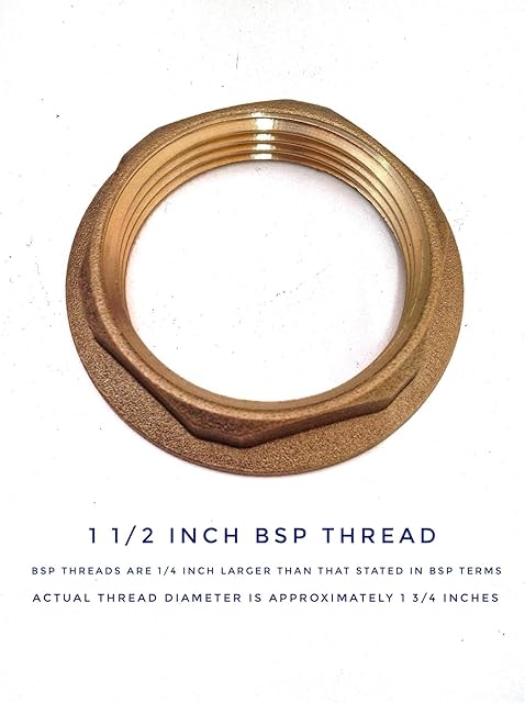 1 1/2 inches BSP Flanged Sink Waste Brass Backnut