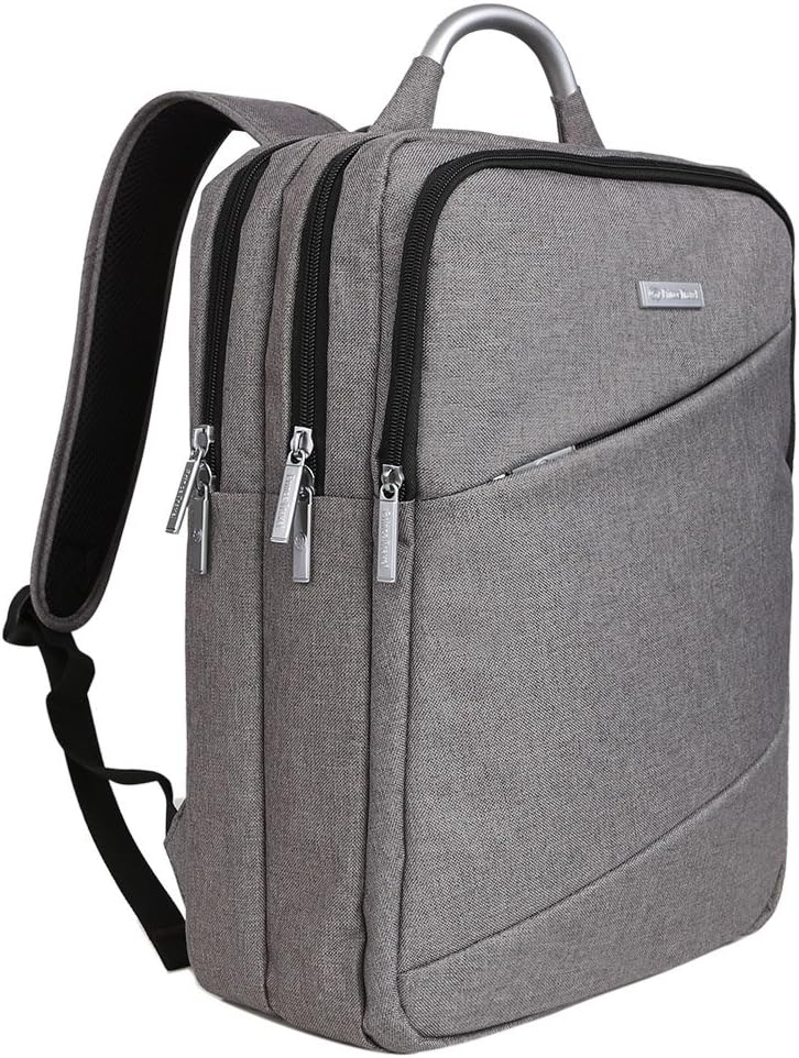 15.6" Laptop Computer Backpack Waterproof Shockproof and Lightweight Oxford Fabric Travel Backpack College Bookbags School Bag (01, Grey)
