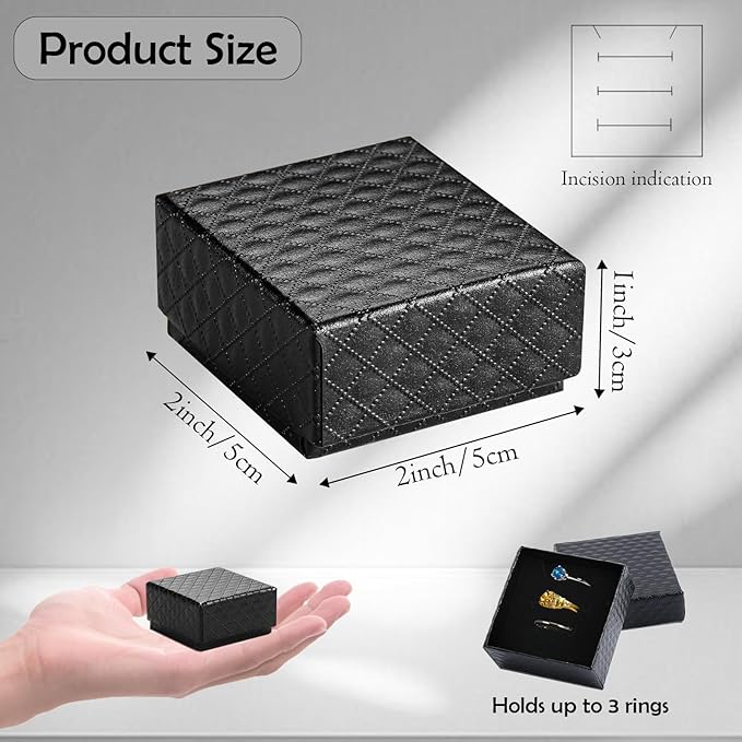 Cajas Estuche Joyeria Papel 48 Unidades 5.1x5.1x3.1cm miniatura 3