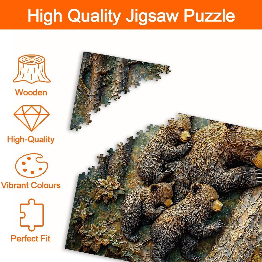 Puzzle Orso, Puzzle 5000 Pezzi Adulti per Decor, Regalo Donna/Uomo -8536
