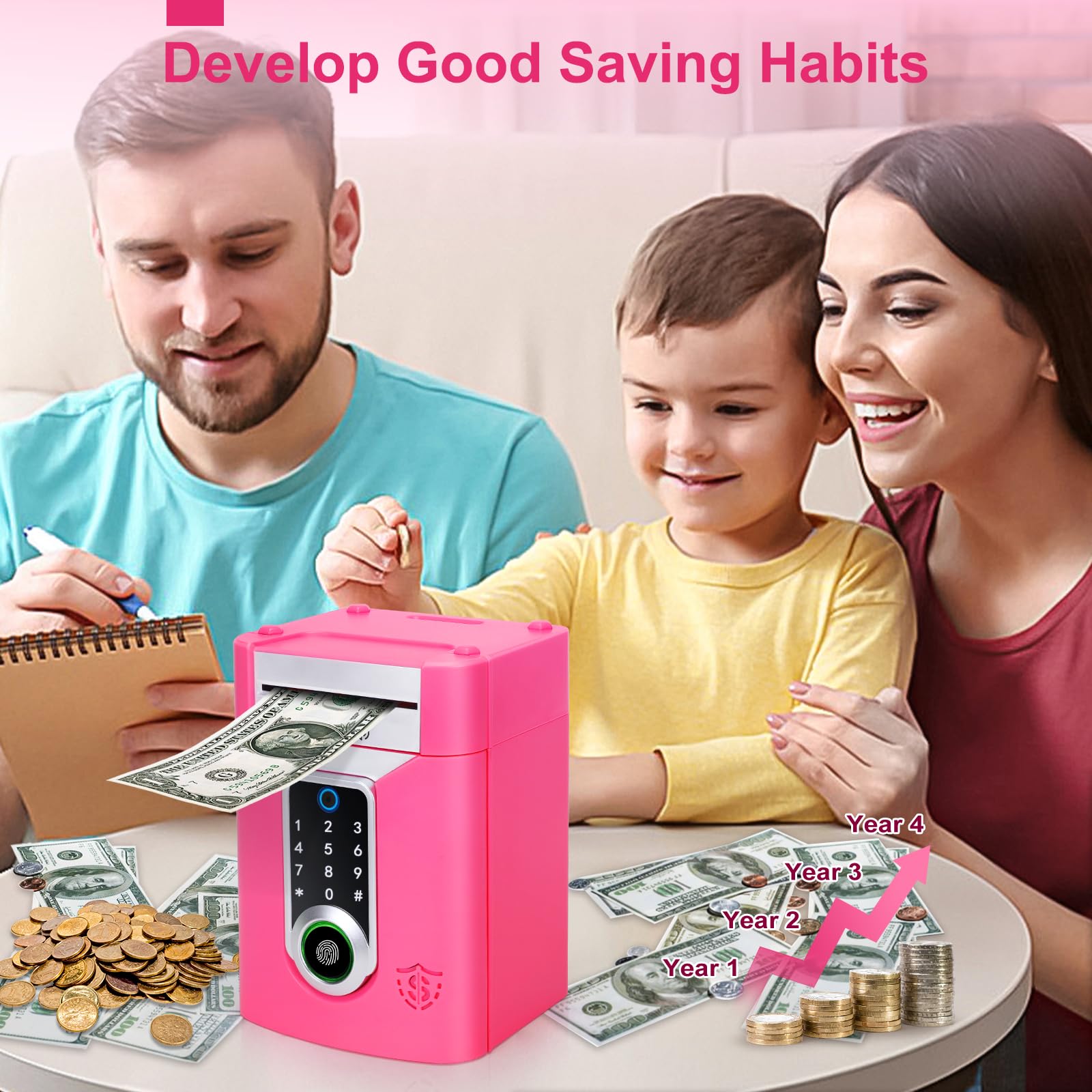 Highttoy Salvadanaio Elettronico Con Touchscreen E Impronta - 11