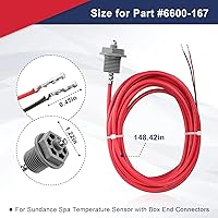 Vista 5 de Sensor de temperatura de spa 6600-167 de repuesto para sensor de temperatura Sundance Spa, con conectores de extremo de caja, también apto