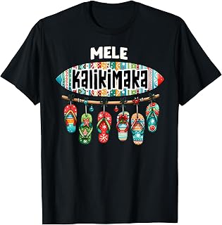 Funny Hawaiian Christmas Mele Kalikimaka Surf Board T-Shirt