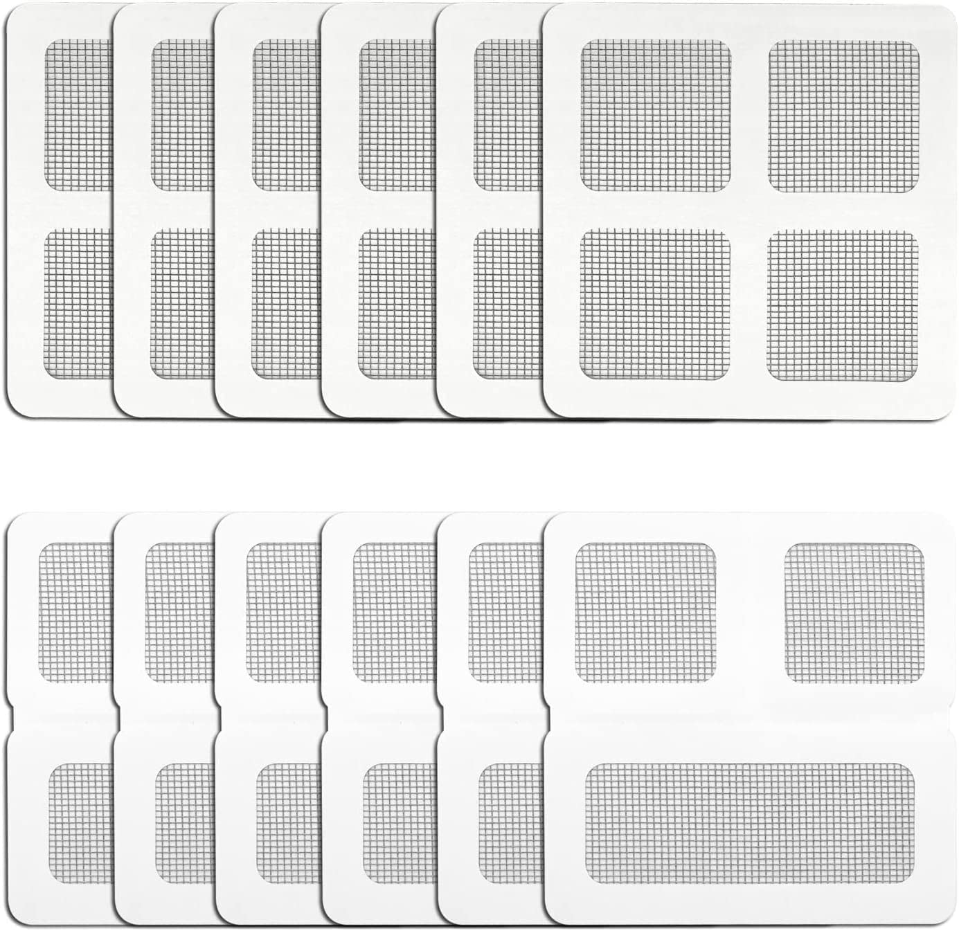 Photo 1 of 2 SET - Window Screen Repair kit,Strong Self-Adhesive Screen Tape Mesh Repair Waterproof,Durable Fiberglass Screen Repair Tape for Covering Up Door and Window Screen Hole 12Pcs/Set