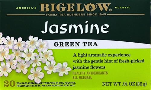 Bigelow Tea Jazmín verde 20 bolsas (paquete de 4)
