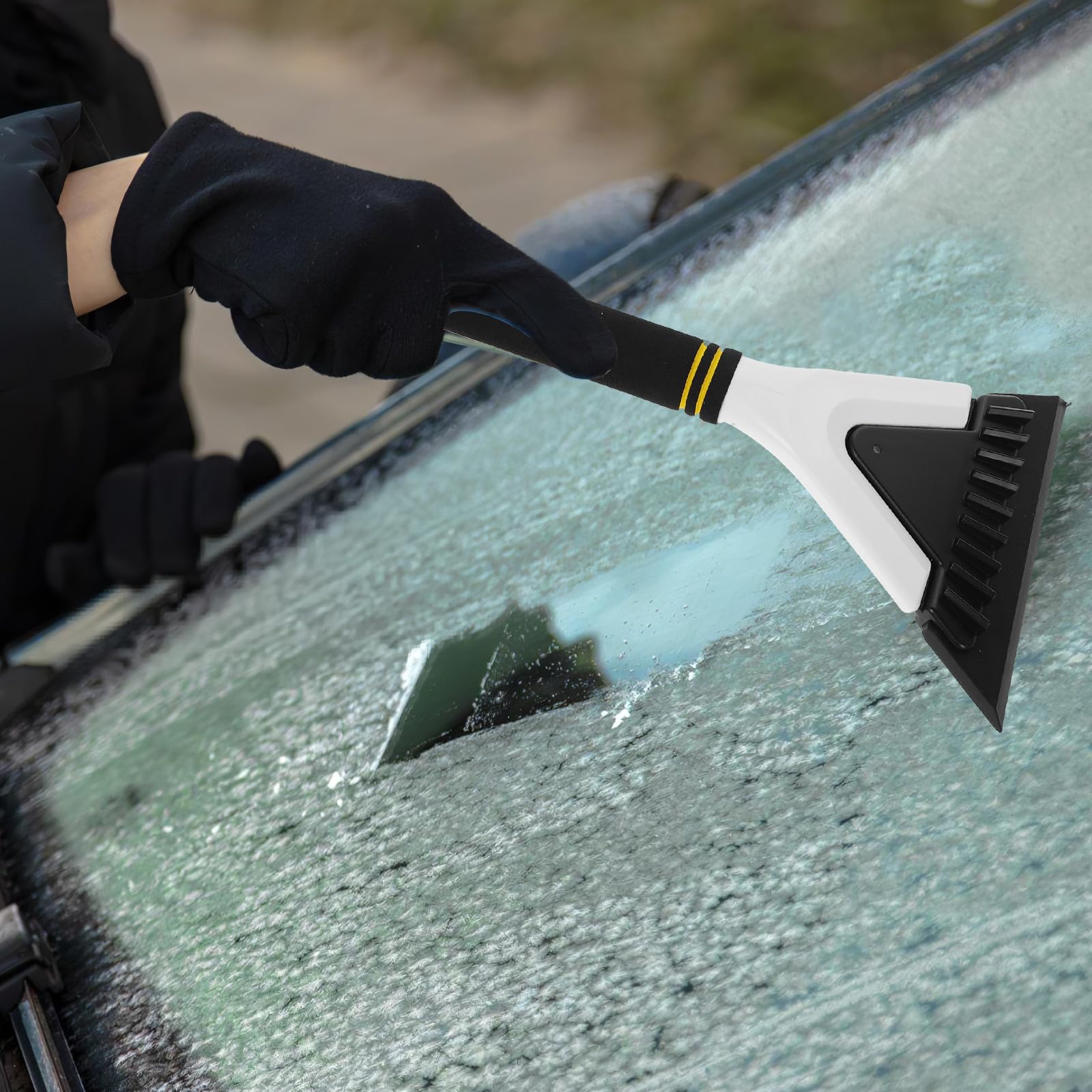 DOITOOL 5 Stück Auto Schneeschaufel aus Kunststoff mit Effizienter Schneeräumung und Ergonomischem Griff für Auto Außenspiegel und Windschutzscheibe im Winter