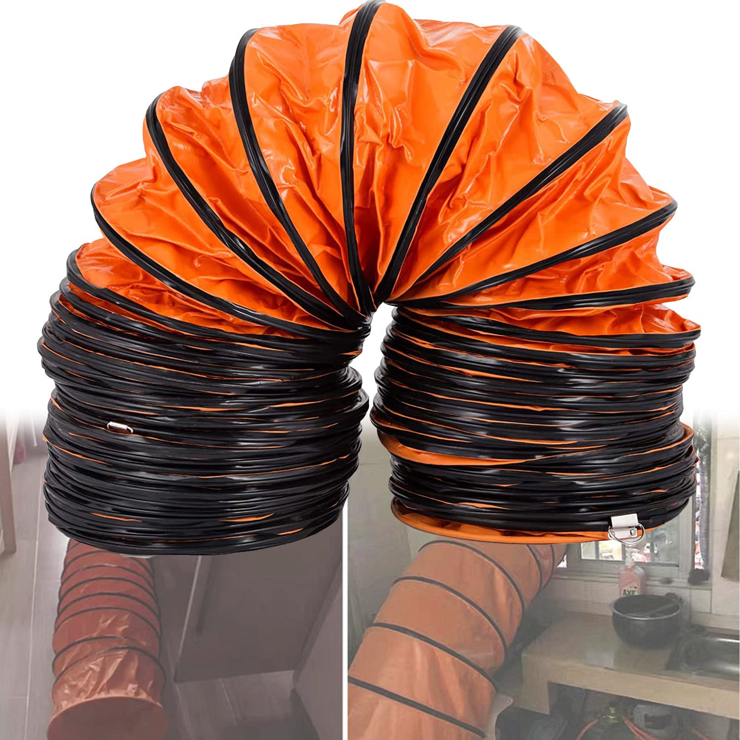 Manguera de conducto flexible de PVC, conducto flexible de PVC, manguera de conducto de ventilación de alta velocidad, ventilador de ventilación portátil, extractor de humos para ventilación de esc
