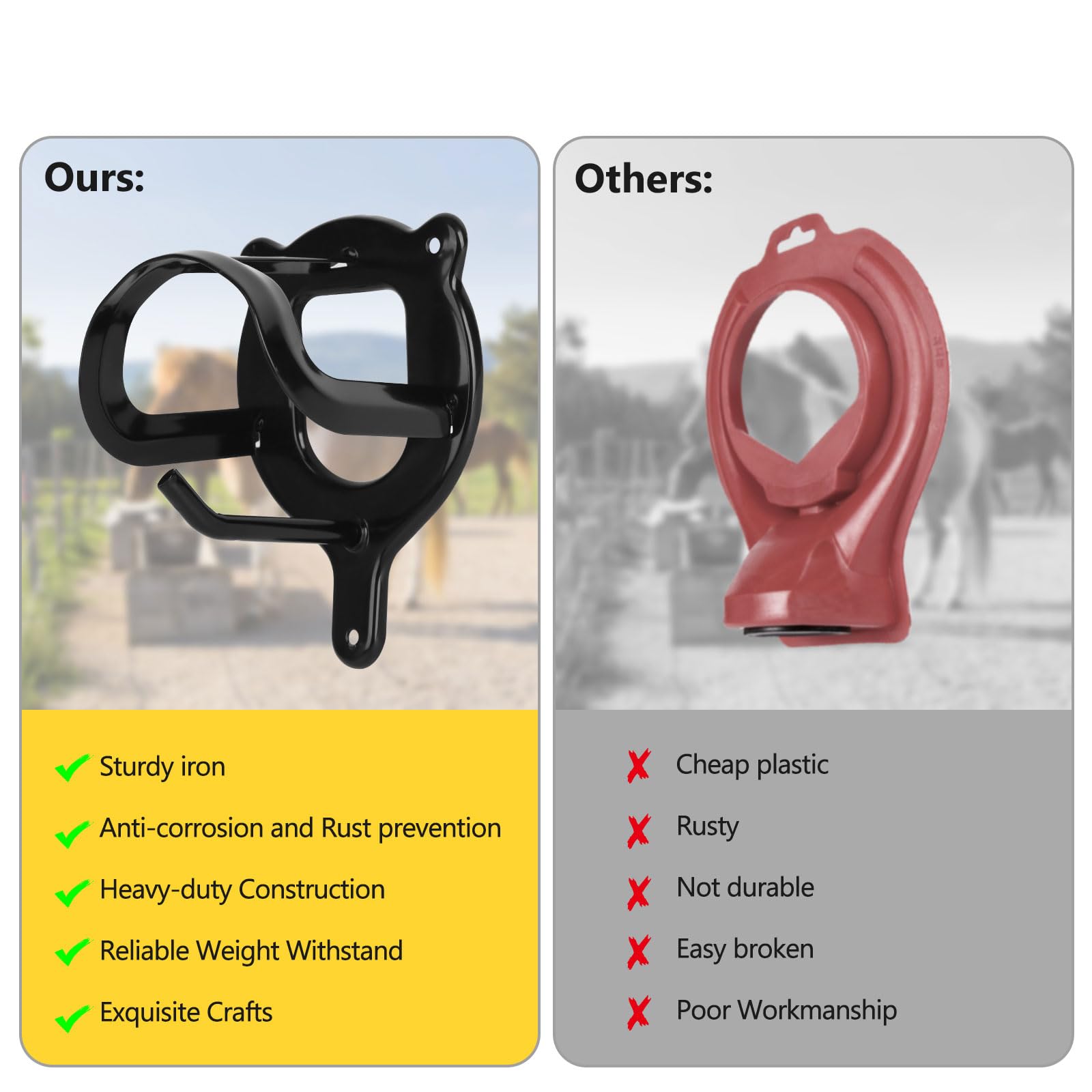 YIK TUNG Equestrian Bridle Lot De 6 Supports De Bride Pour