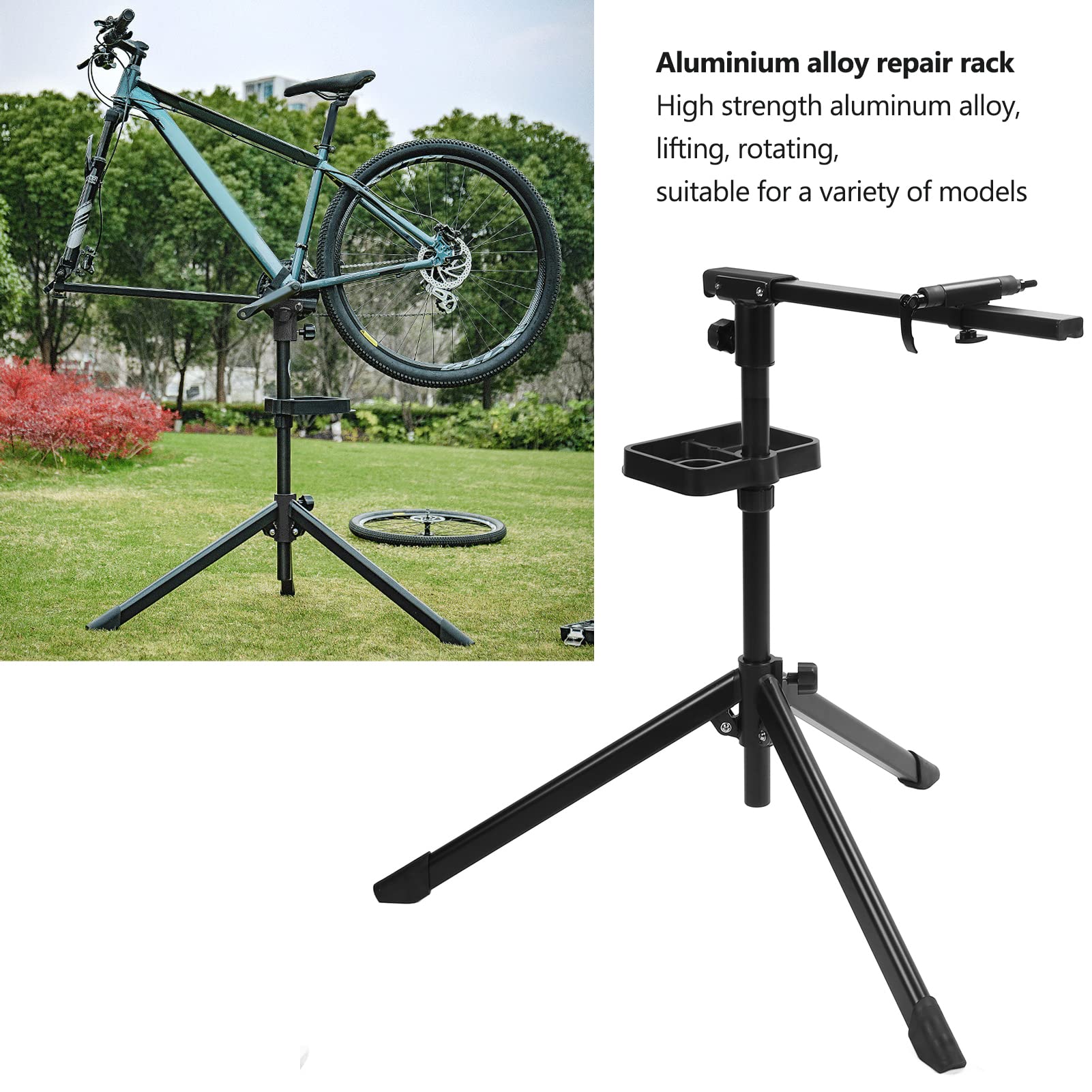 Cryfokt Supporto per Bici da Riparazione, Altezza Regolabile 32.3-41.3in