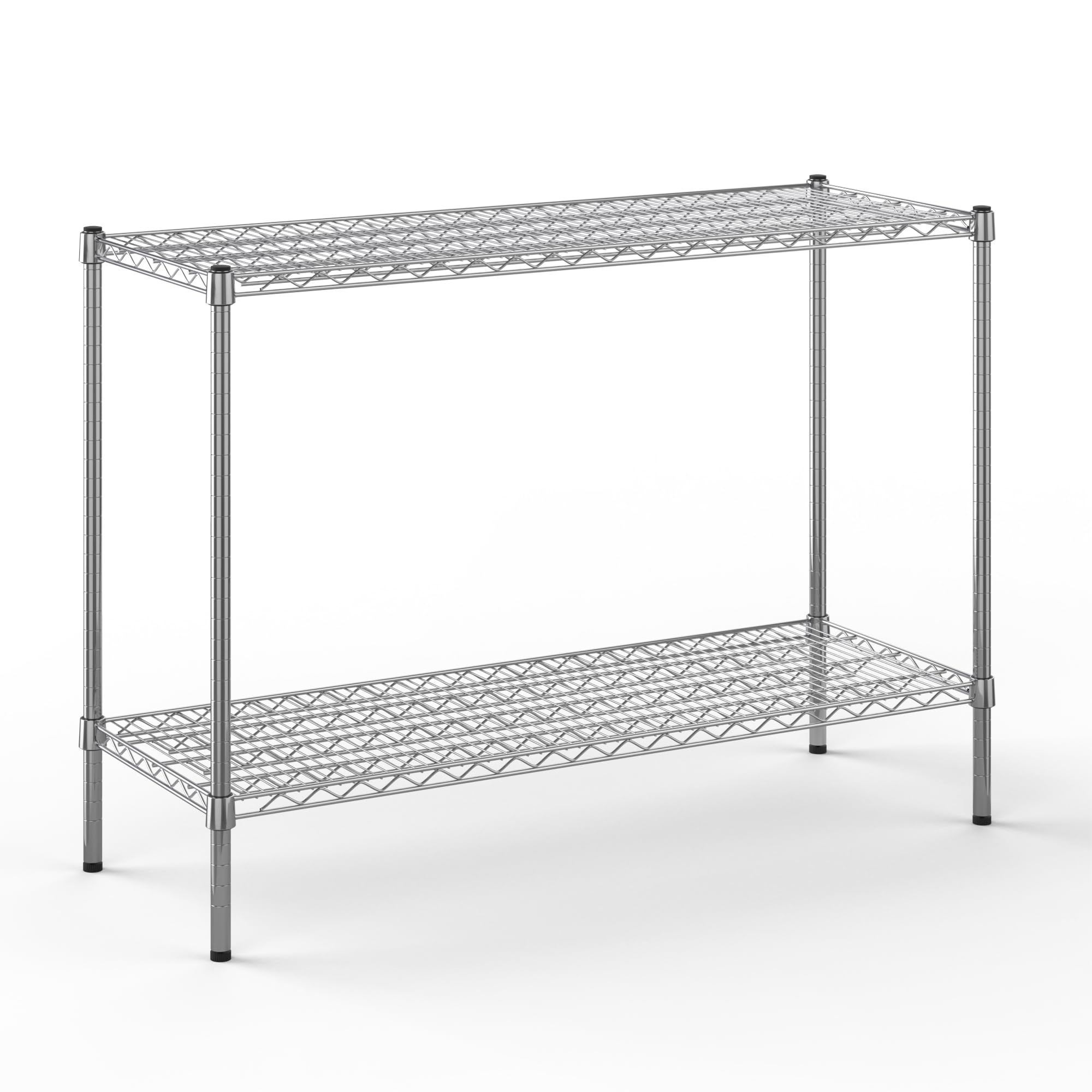 18" Deep x 48" Wide x 34" Height Wire Shelving Kit | 2-Tier | NSF Commercial Storage Rack Unit