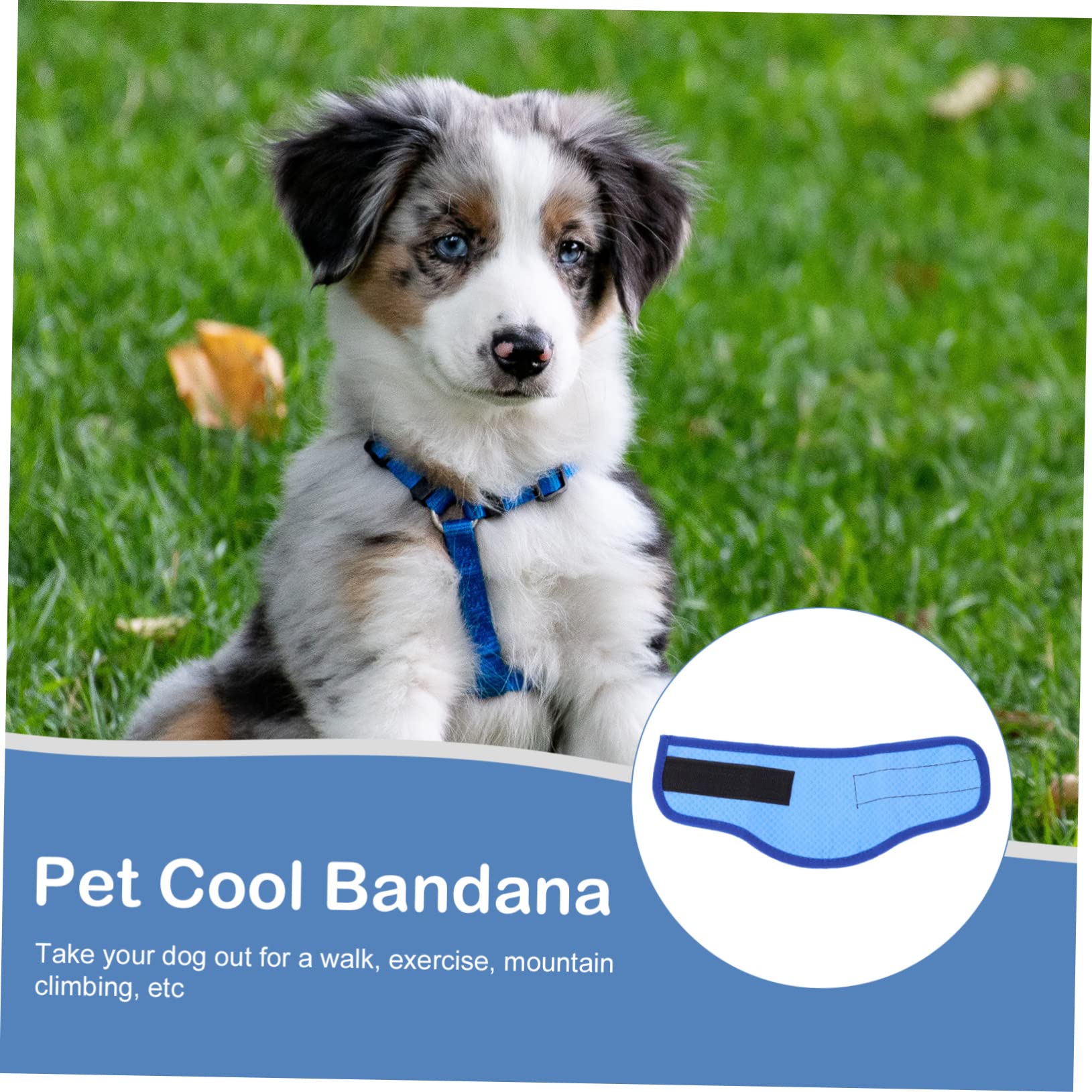 minkissy 4pièces Bandana Réfrigérante pour Chien Écharpe De Refroidissement pour Animaux De Compagnie Accessoire Légèreté pour Promenade Et Activités Extérieures