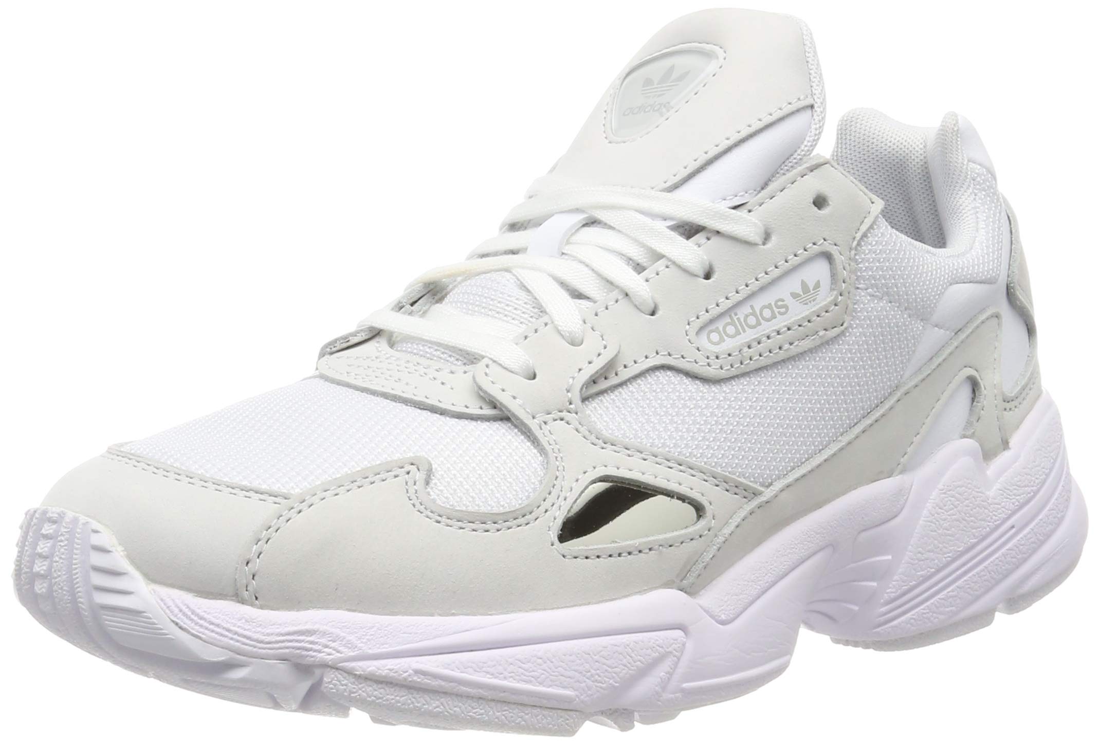 adidas Femme Falcon W Sneakers Basses, Blanc (Ftwbla/Ftwbla/Balcri 000), 38 EU
