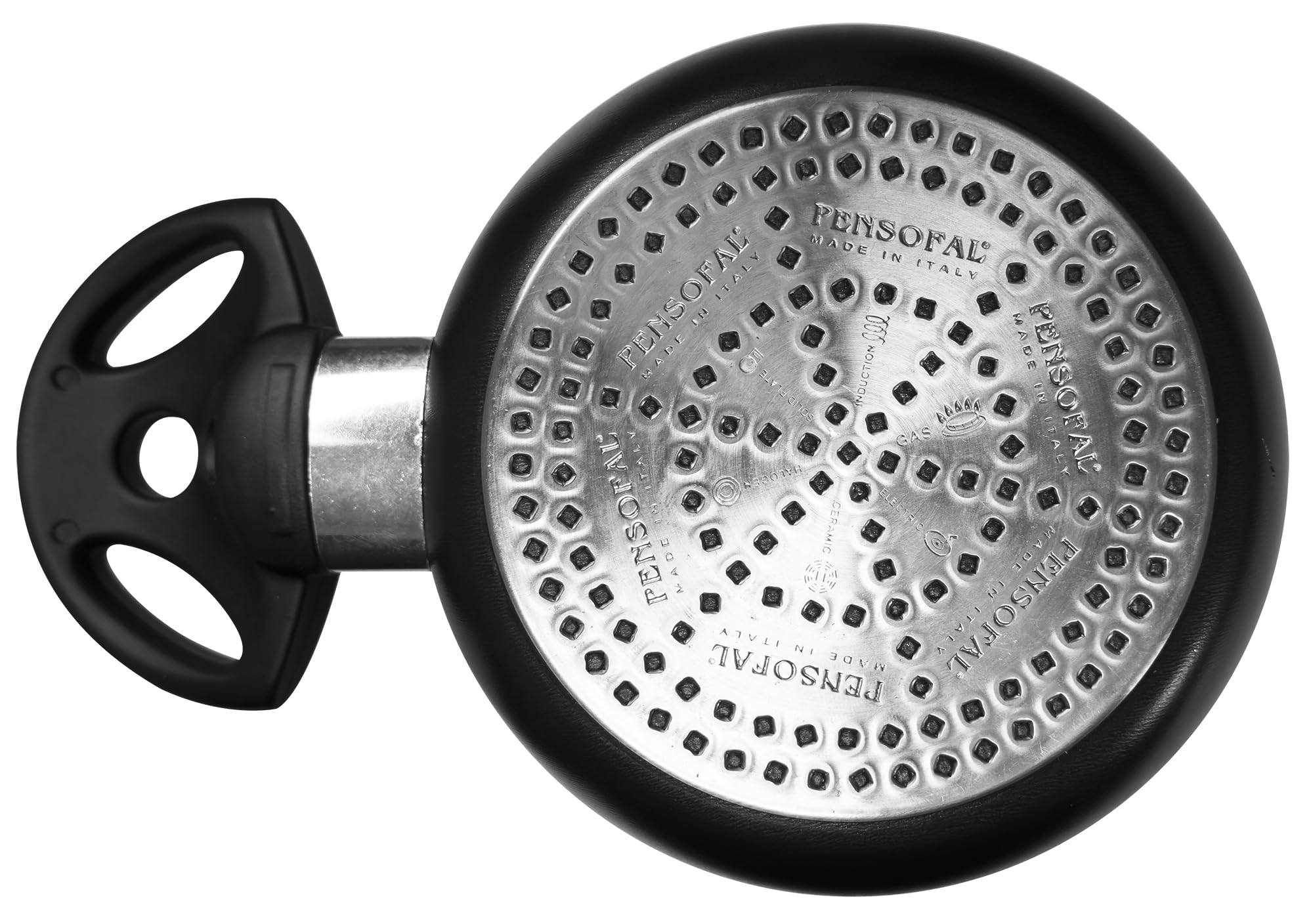 Pensofal, Tegamino, Serie BioStone®, Alluminio con rivestimento antiaderente, Diametro 14 cm, 1 Maniglia in bakelite, Adatta All'induzione, Effetto Pietra, Nero