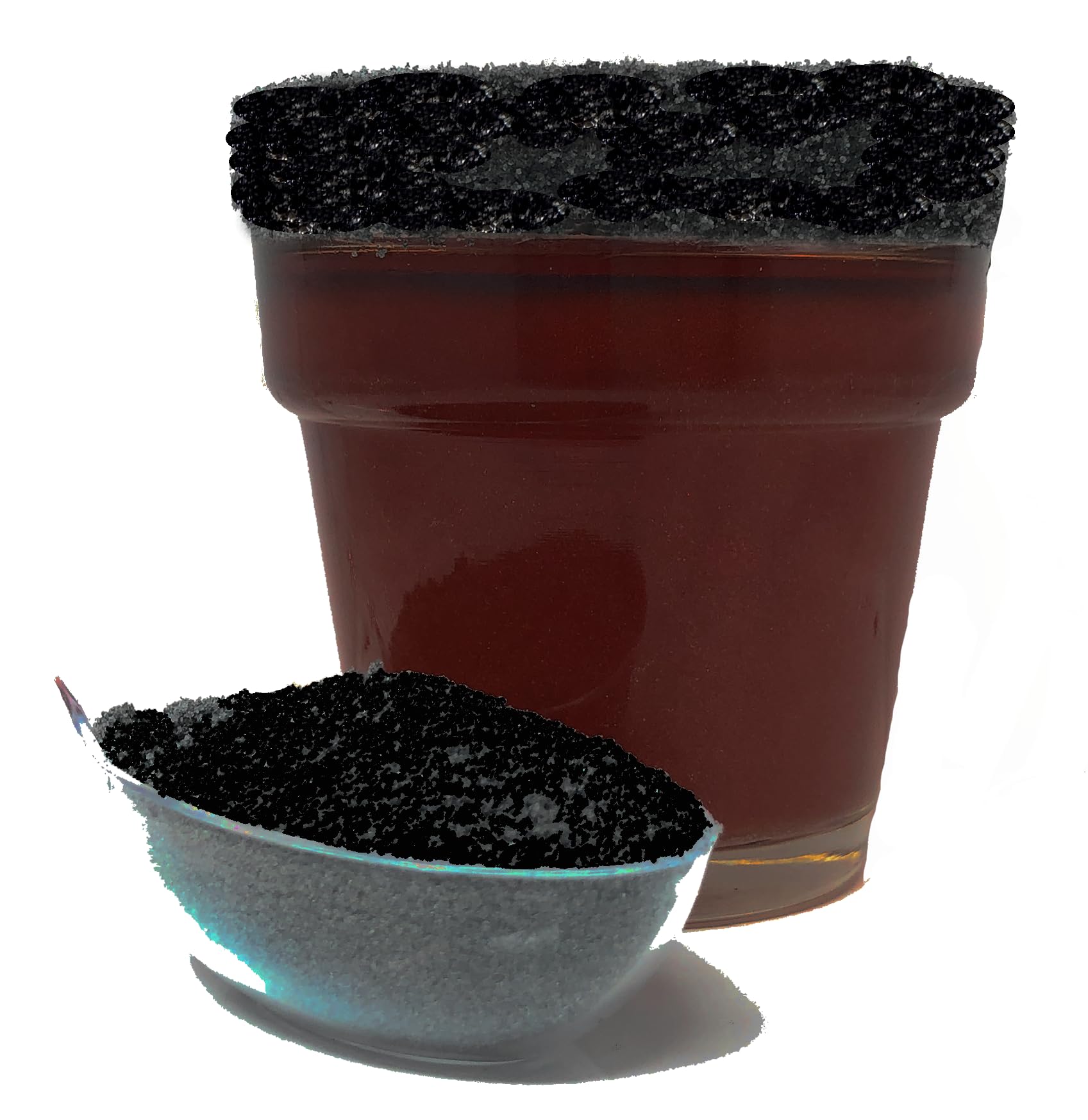 Snowy River Black Cocktail Salt - Naturally Colored Black Margarita Salt, Margarita Rimmer, Beverage Rimmer, Cocktail Rimming Salt, Decorative Salt,