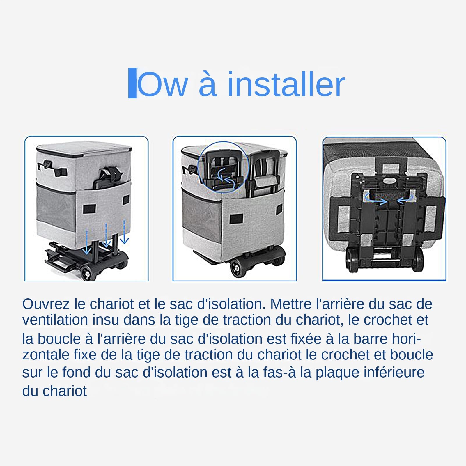 Cooler Rolling – Carrello frigo compatto intelligente con ruote, trolley termico riutilizzabile con ruote, design impermeabile per pasto stradale pic-nic, viaggio spiaggia all'aperto