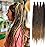 Kraler 22 Inch 40 Strands Dreadlock Extensions, Thin 0.6cm Width Ombre Brown Synthetic Crochet Dreads Extensions 100% Handmade Single Ended Dreads Reggae Style Dreadlock for Worman