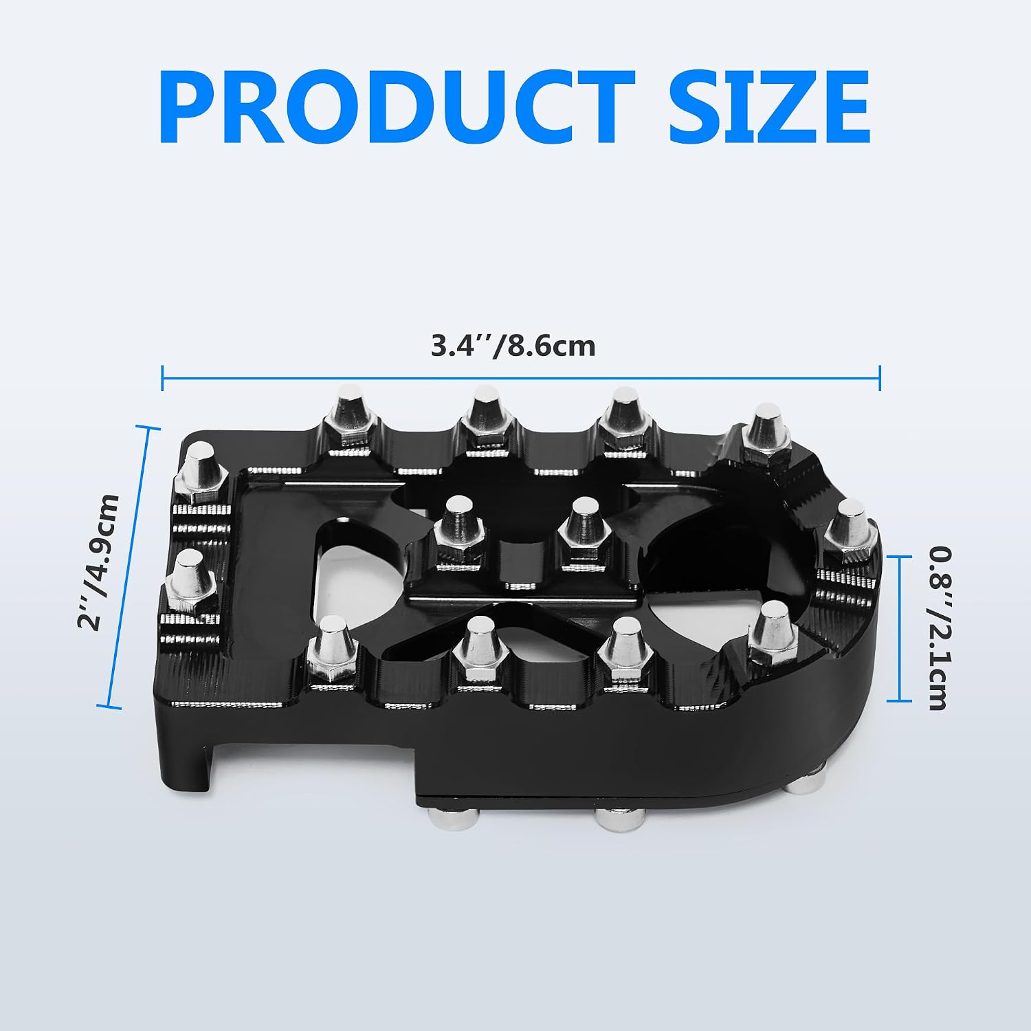 Aluminum Extended Larger Brake Pedal Cover Wider Brake Extender for Indian Scouts Bobber/Classic/Limited/Super Scout 2025+ Models Brake Accessories(Anti-Slip Cleat Pins Surface)