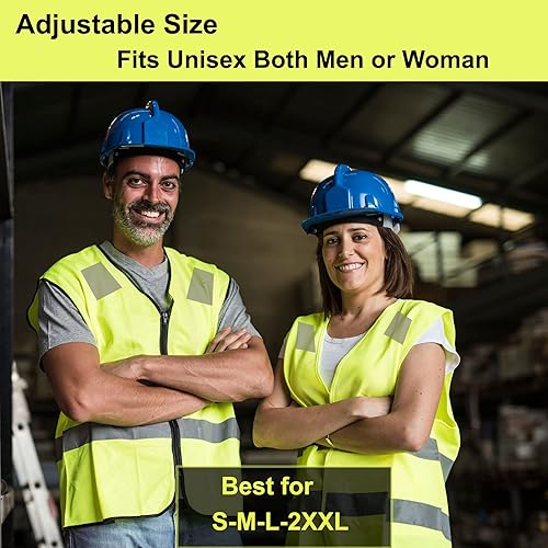 Miniatura 10 de Chaleco de seguridad con bolsillos paquete de 10 a granel chaleco de trabajo de construcción reflectante amarillo de alta visibilidad ANSI Clase 2