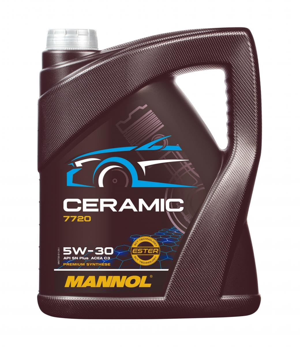 MANNOL 7720 CERAMIC SAE 5W-30 API SN Plus ACEA C3 ACEA C2 FULLY SYNTHETIC ENGINE OIL FOR ALL TYPES OF ENGINES – DIESEL AND PETROL OF CARS IMPORTED FROM GERMANY (1, 5L)