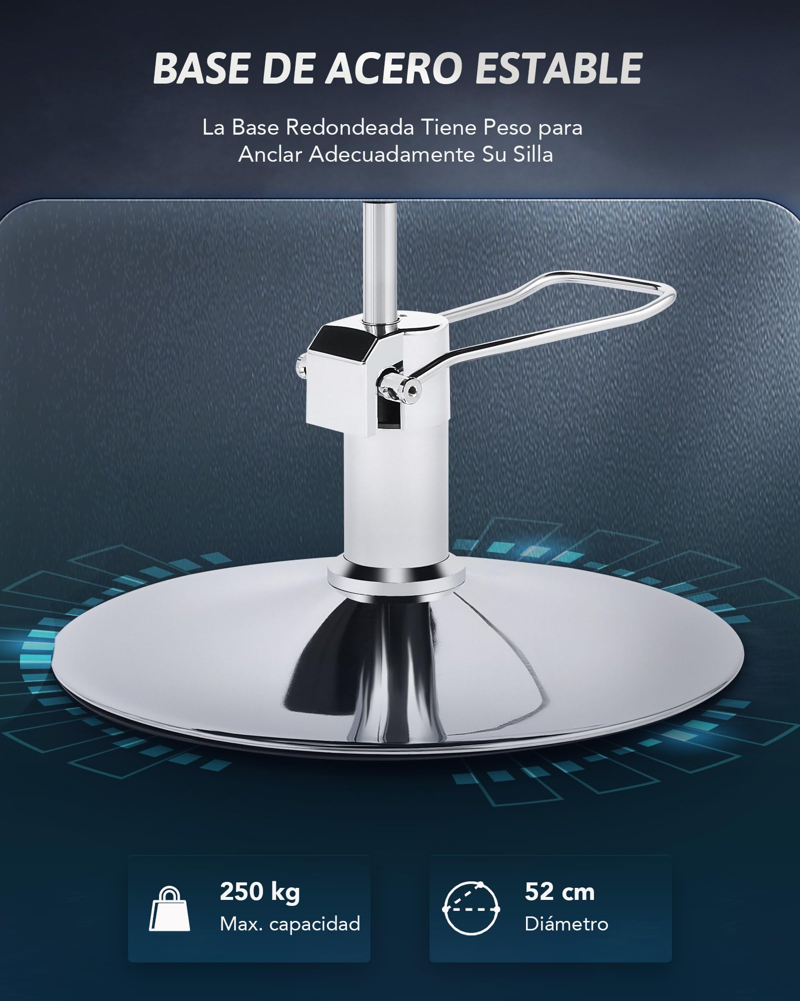 CO-Z Sillón Peluquería Profesional con Bomba Hidráulica Silla de Peluquería con Giro de 360° de Altura Ajustable Capacidad 250KG Sillón de Barbero para SPA Belleza (Estilo Moderno)