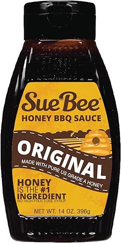 Sue Bee Salsa de barbacoa de estilo original, barbacoa de miel, 14 onzas, paquete de 1