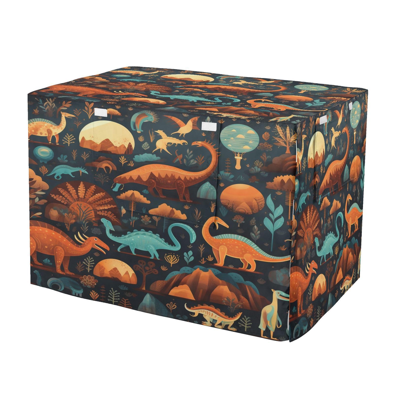 KAAVIYO Maroon Ancient Dinosaurs Dog Cat Crate Cover,Waterproof Pet Kennel Covers for Animals Cages Indoor Outdoor