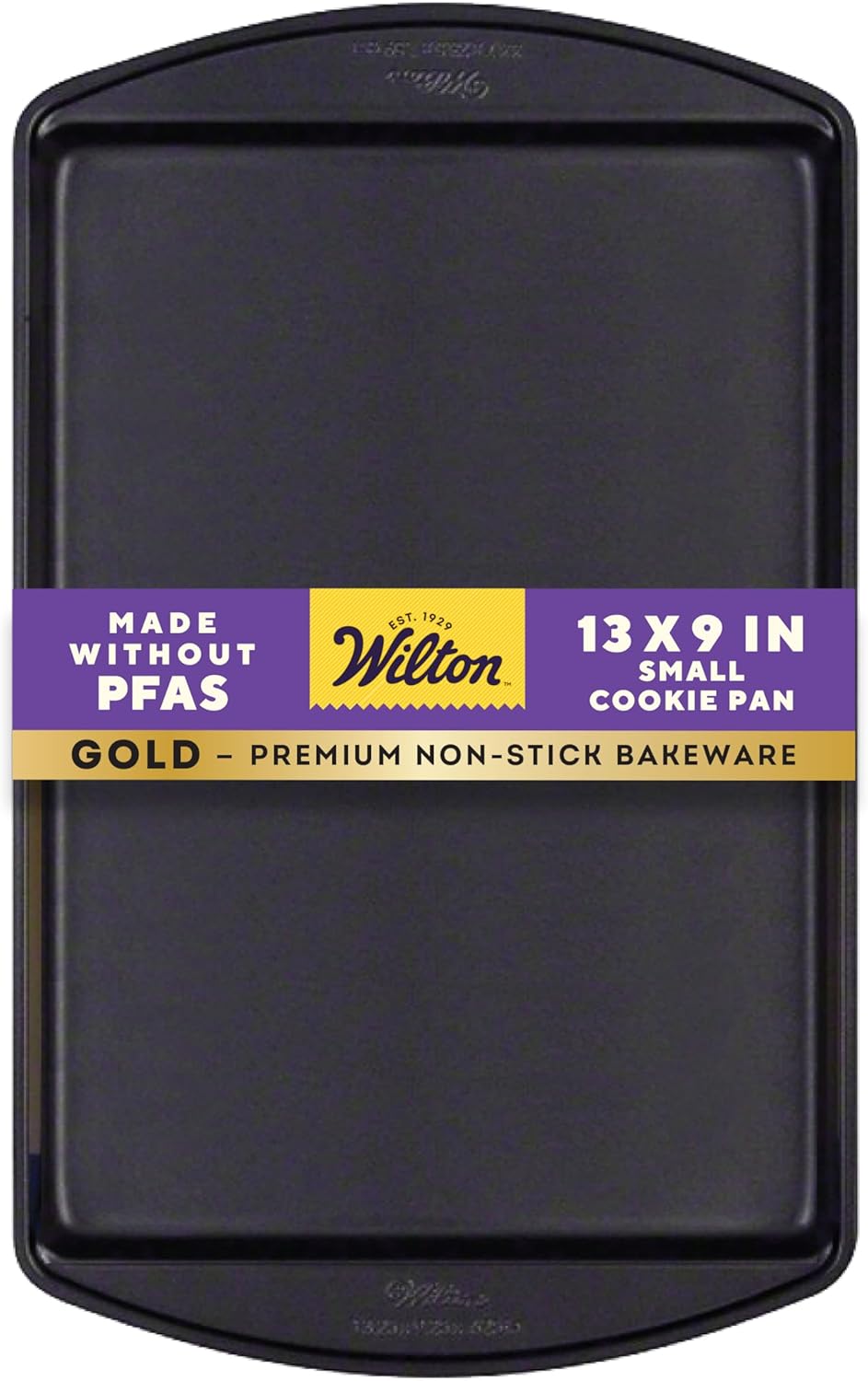 Wilton Gold Premium Non-Stick Warp-Resistant Bakeware, Made without PFAs, Small Baking Sheet, 13 x 9 x 0.6 in, Packaging May Vary - Thumbnail 2