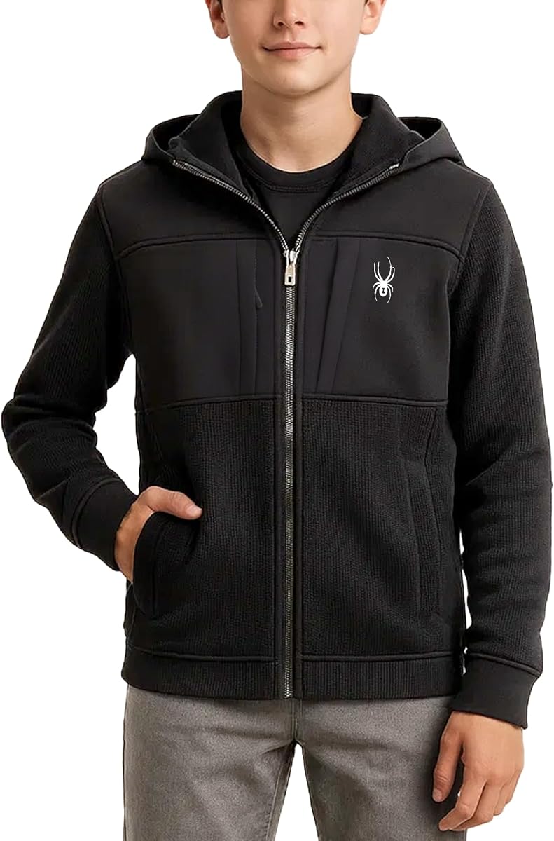 Boys Fleece Jacket - Fleece Lined Softshell Wind Resistant Soft Cozy