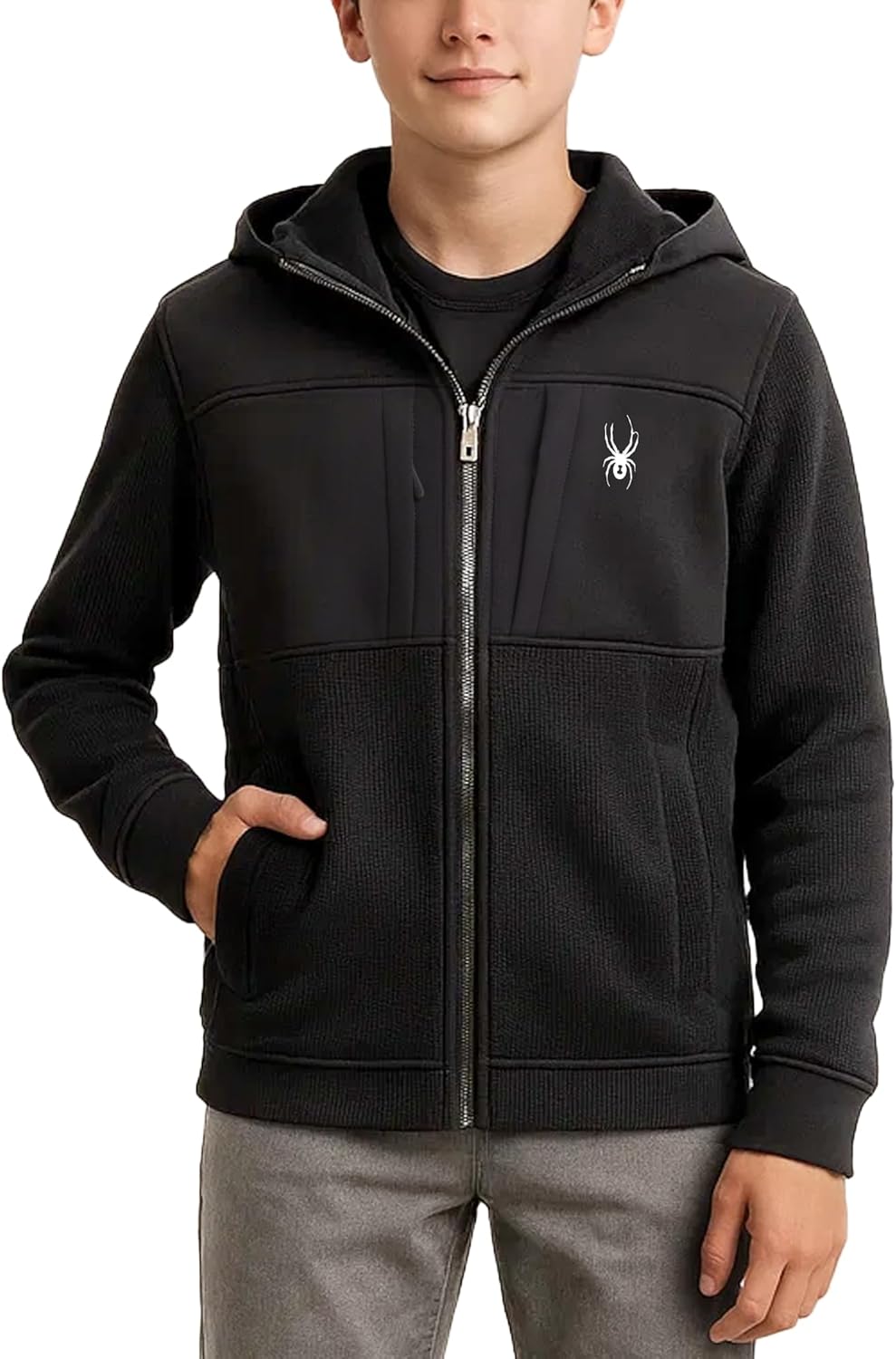 Spyder Boys Fleece Jacket - Wind Resistant Polar Fleece Lined Softshell Jacket for Boys - Cozy Outerwear Jackets with Pockets