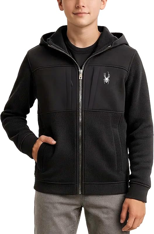 Boys Fleece Jacket - Fleece Lined Softshell Wind Resistant Soft Cozy