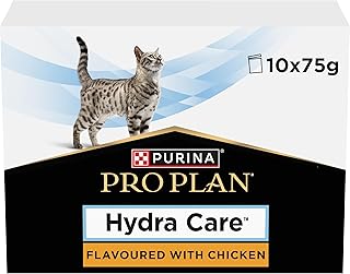 PURINA PRO PLAN - HYDRACARE - Chat - Aliment Complémentaire pour Aider Les Chats Adultes à Rester Hydratés - Au Poulet - Sachets - 10x75g
