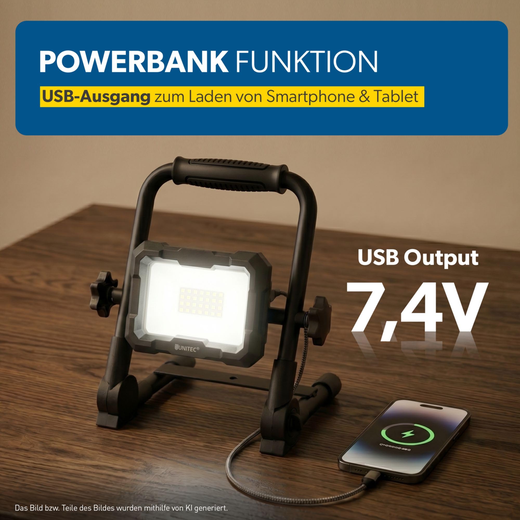 FARETTO LED batteria 20 W, 1600lm
