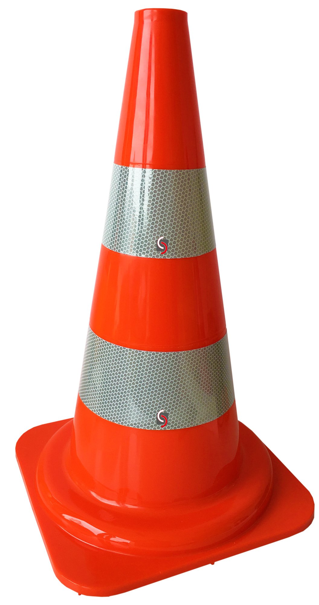 Doktorvolt Warnkegel 50 Cm - Orange-weiß, Reflektierend & Weiches PVC - Ideal Für Baustelle, Garten Oder Events