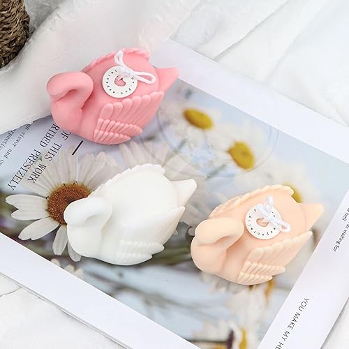 Miniatura 9 de Cestony Moldes de silicona para el día de San Valentín, boda, oso de rosas 3D con vela de amor, para hacer velas, resina, pilar, aromaterapia, velas